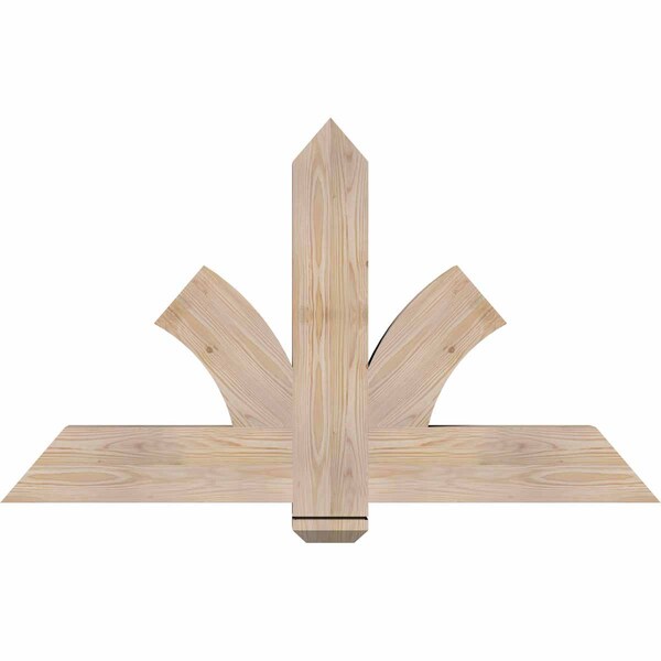 Ekena Millwork Redmond Smooth Timber Gable Bracket, Douglas Fir, 48"W x 28"H x 3 1/2"D x 5 1/2"F, 14/12 Pitch GBW048X28X0406RED00SDF - main